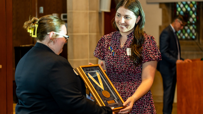 alumni awards, Widener alumni receiving award