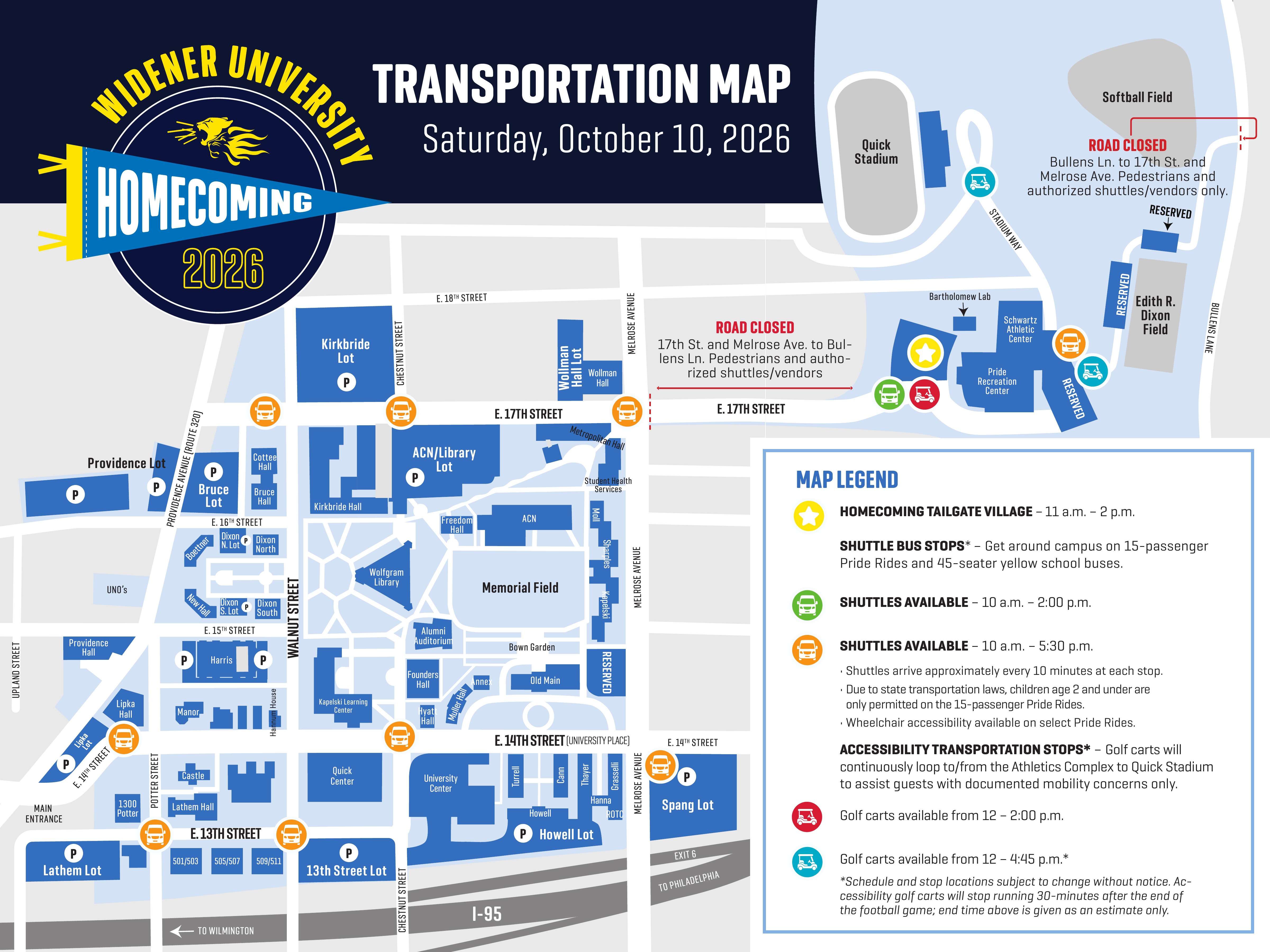 Homecoming Tailgate Village Map 2026