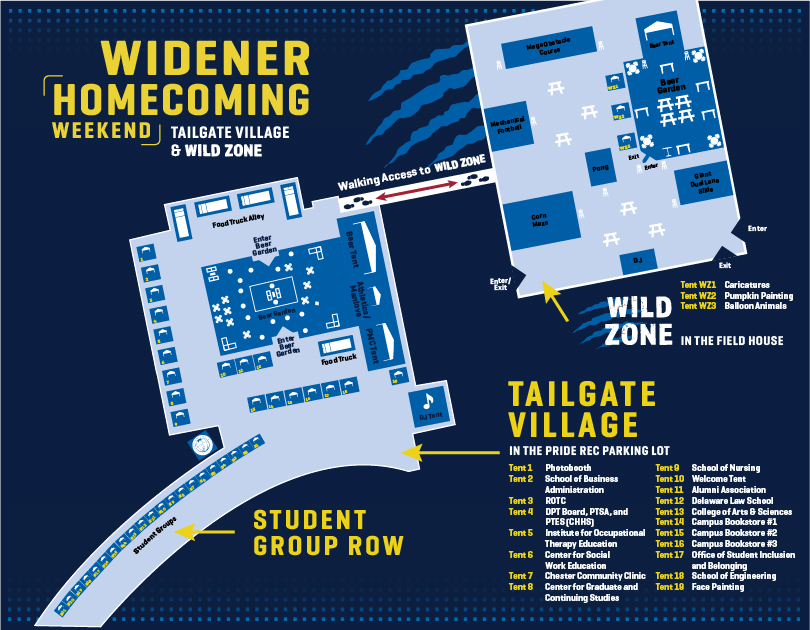 Homecoming Tailgate Map