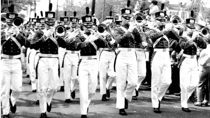 pmc marching band in formation