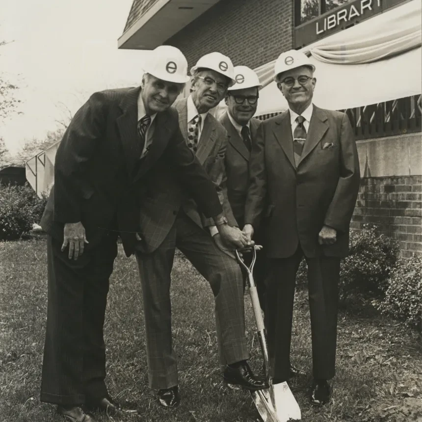 DLS library groundbreaking
