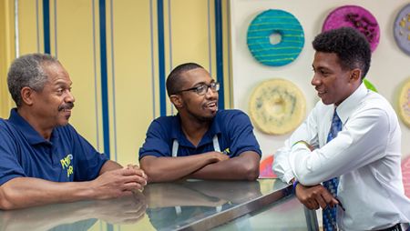School of Business Students gain experience by working in the community. Widener University is one of the top schools of business in the Philadelphia area and offers many business majors competitive co-op opportunities.
