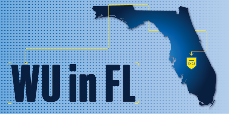 WU in FL blue florida map