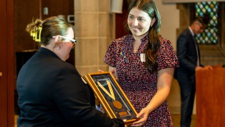 alumni awards, Widener alumni receiving award