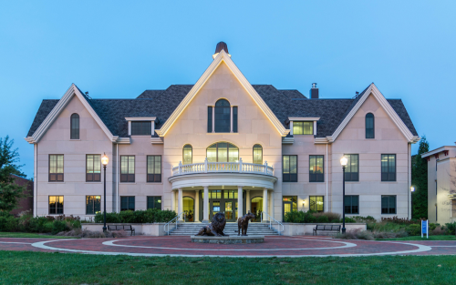Founders Hall 1200x750 Founders Hall on Widener's Chester campus at dusk