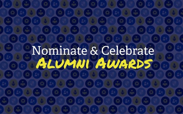 graphic reads nominate and celebrate alumni awards